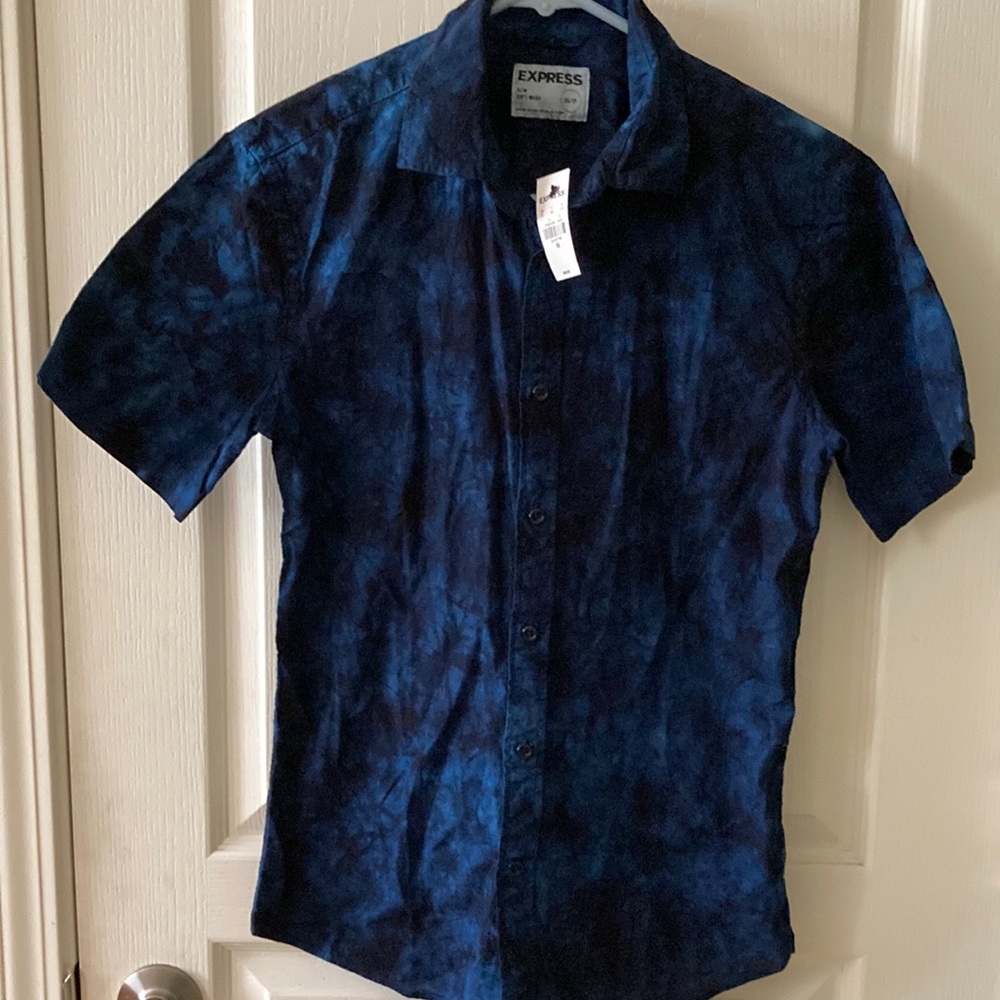 New with Tag Express Navy Tie Dye Shirt
